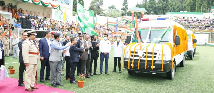 State-level Independence Day celebrated at Bhaichung Stadium