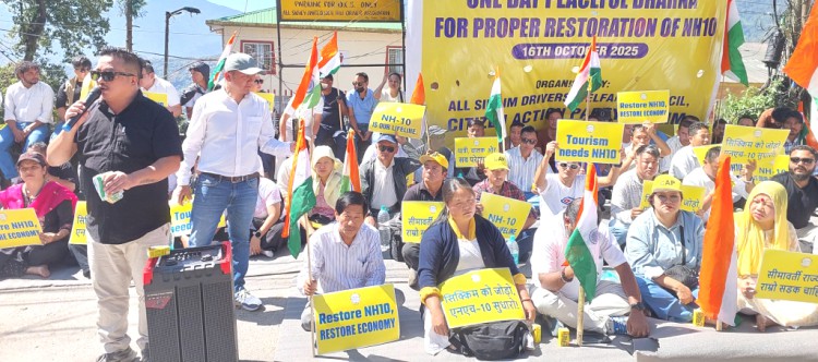 CAP Sikkim demands permanent restoration of NH10
