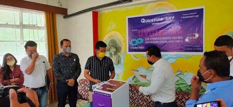 Sanitizer device launched at Rangpo screening centre - Sikkimexpress