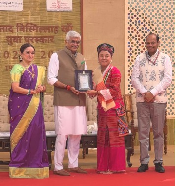 Dilu Tamang honoured with Ustad Bismillah Khan Yuva Puraskar