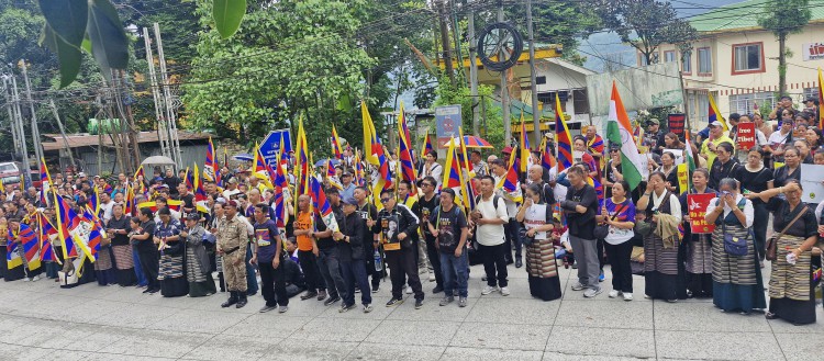 Local Tibetan community holds rally against China’s new ‘ethnic unity’ law