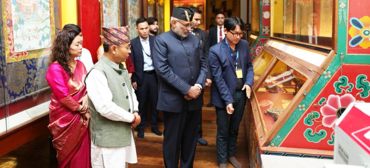 Vice President visits Ridge Park orchidarium, Namgyal Institute of Tibetology