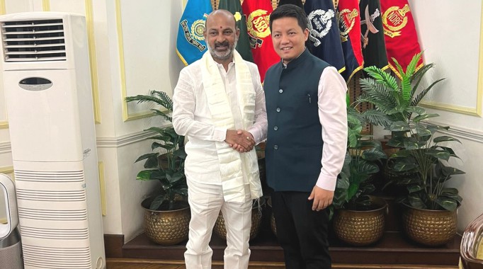 Indra Hang meets MoS Home, seeks support in addressing key pending demands of Sikkim