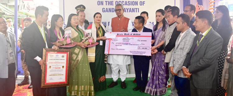 State celebrates 155th Gandhi Jayanti, awards presented to cleanest towns & villages