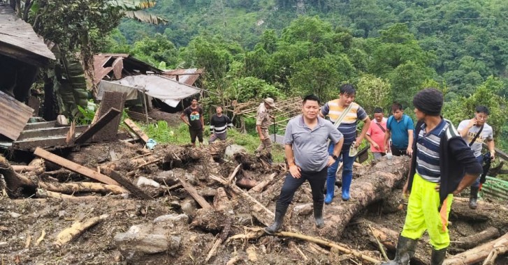 Forest minister visits landslide-hit areas of Dzongu