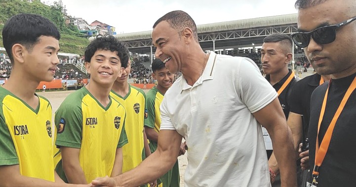 Brazil legend Cafu plays exhibition match in Darjeeling