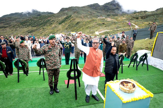 59th Nathu La Vijay Diwas celebrated at Sherathang War Memorial