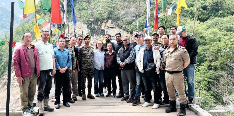 High-level committee on Lachen connectivity restoration visits Tarum Chu site