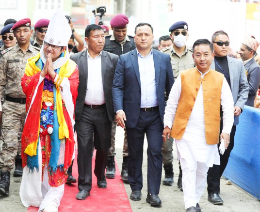 CM attends Mega AaMaSha Healing Camp at Jorethang