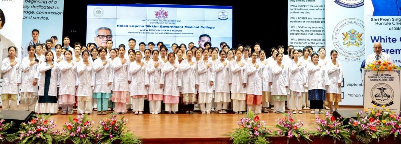 White Coat ceremony marks induction of first batch of MBBS students at Helen Lepcha State Government Medical College