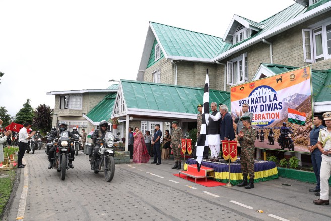 Governor flags-off bike rally to commemorate 59th Nathula Vijay Diwas